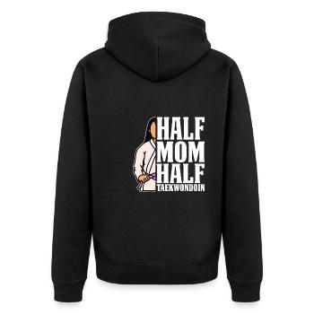 Taekwondo Taekwondo Mama - Unisex Premium Organic Zip Hoodie - black - Back - Nico (187cm)