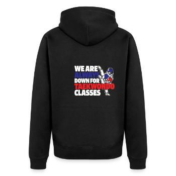 Taekwondo - Unisex Premium Organic Zip Hoodie - black - Back - Nico (187cm)