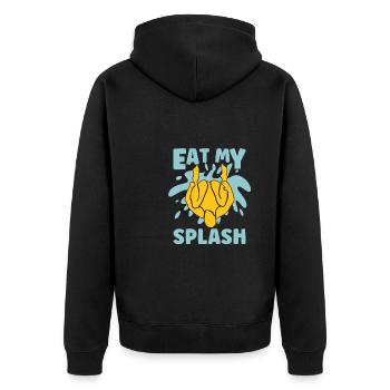 Diving Diver spraying - Unisex Premium Organic Zip Hoodie - black - Back - Nico (187cm)