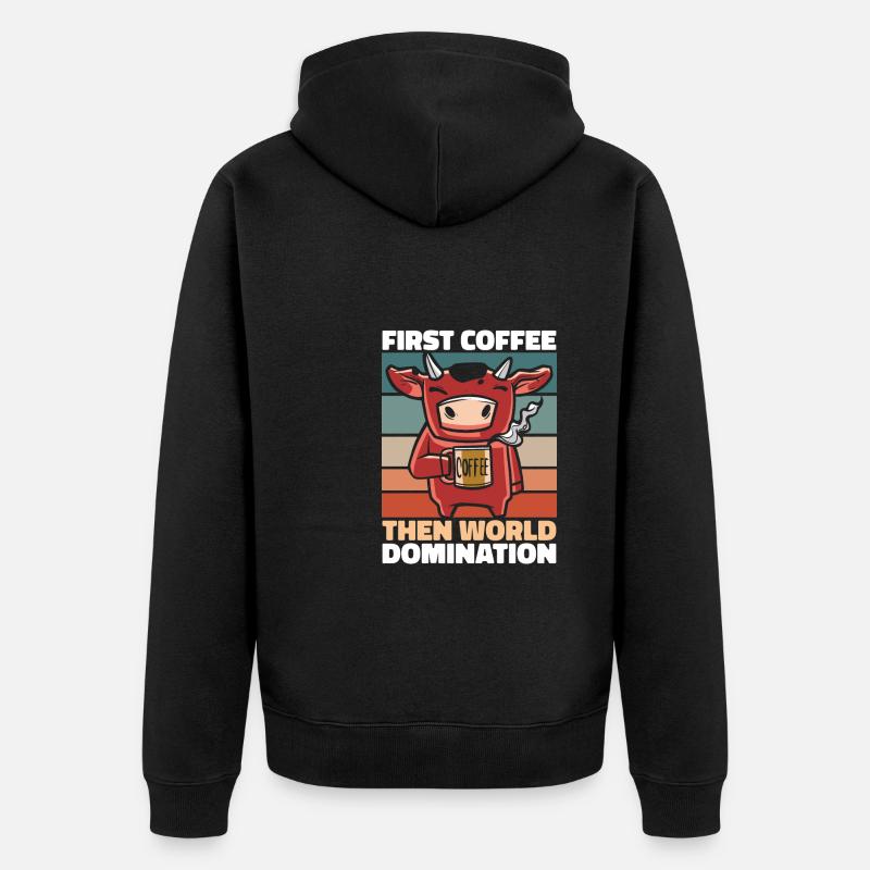Café Bull Bull Beef - Veste à capuche bio Premium Unisexe - noir