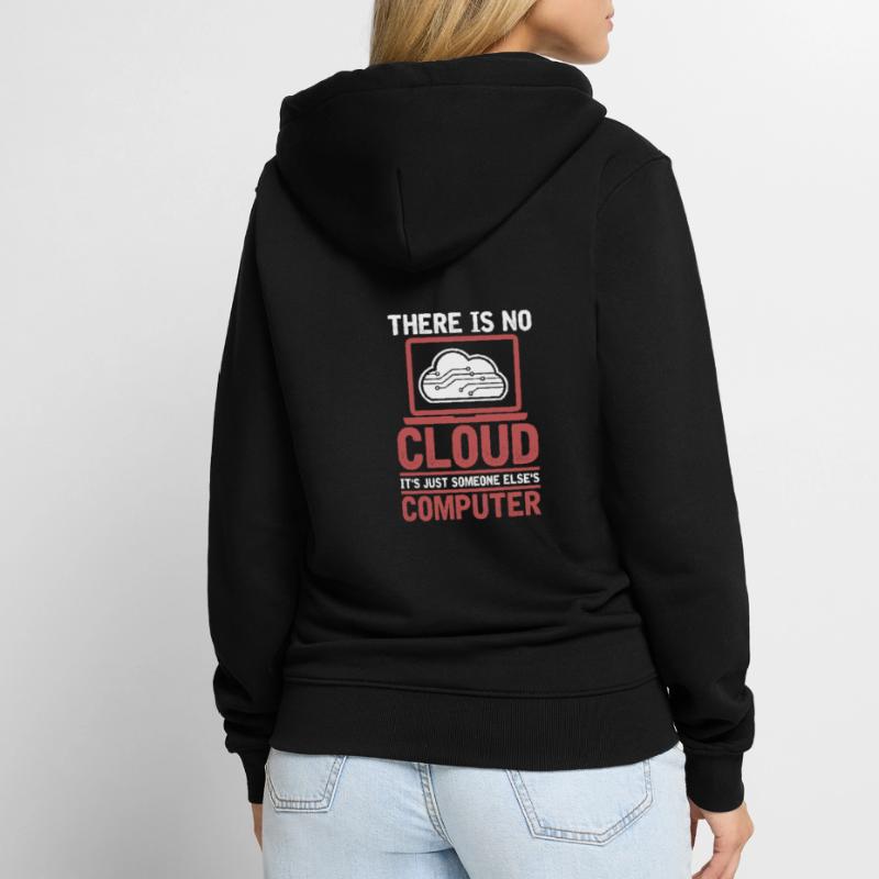 Développeur Codeur Programmeur Cloud Coding Veste à capuche bio Premium Unisexe