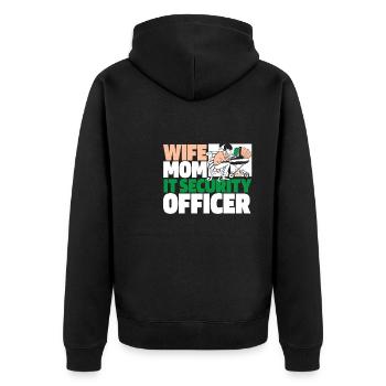 Entwickler Coder Programmierer Mama - Unisex Premium Bio Zip Hoodie - Schwarz - Hinten - Nico (187cm)