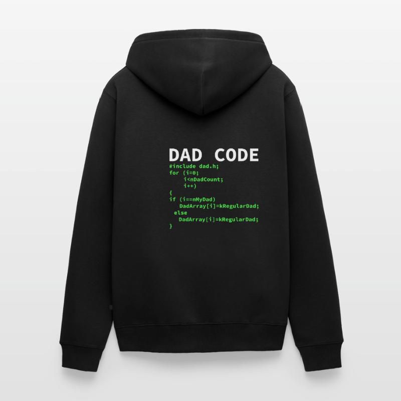 Développeur Coder Programmeur Papa Veste à capuche bio Premium Unisexe