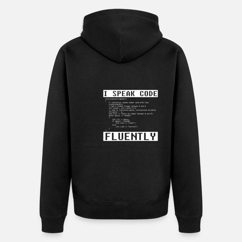 Developer Coder Programmer Funny - Unisex Premium Organic Zip Hoodie - black