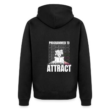 Developer Coder Programmer Funny - Unisex Premium Organic Zip Hoodie - black - Back - Nico (187cm)