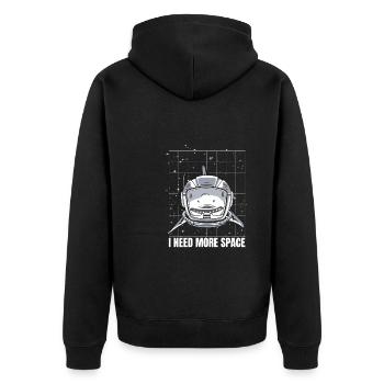 Shark Astronaut J’ai besoin de plus d’espace - Veste à capuche bio Premium Unisexe - noir - Dos - Nico (187cm)