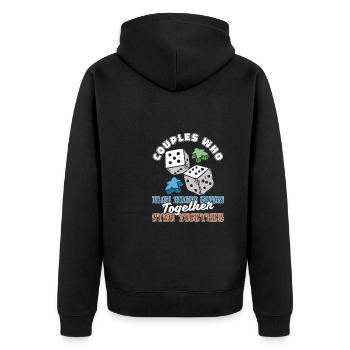 Jeu de société Couple de jeux de société - Veste à capuche bio Premium Unisexe - noir - Dos - Nico (187cm)