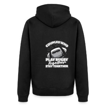 Paire de rugby - Veste à capuche bio Premium Unisexe - noir - Dos - Nico (187cm)