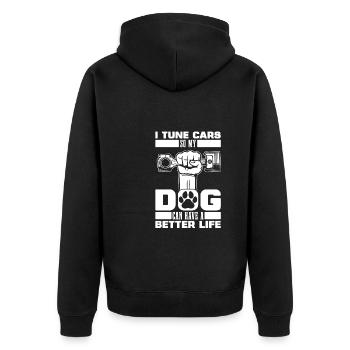 Tournevis Tuning Tuner Dog - Veste à capuche bio Premium Unisexe - noir - Dos - Nico (187cm)