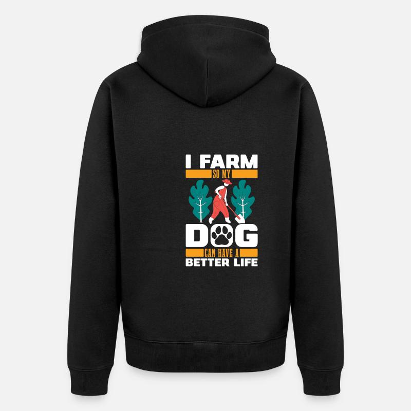 Fermier Chien fermier - Veste à capuche bio Premium Unisexe - noir