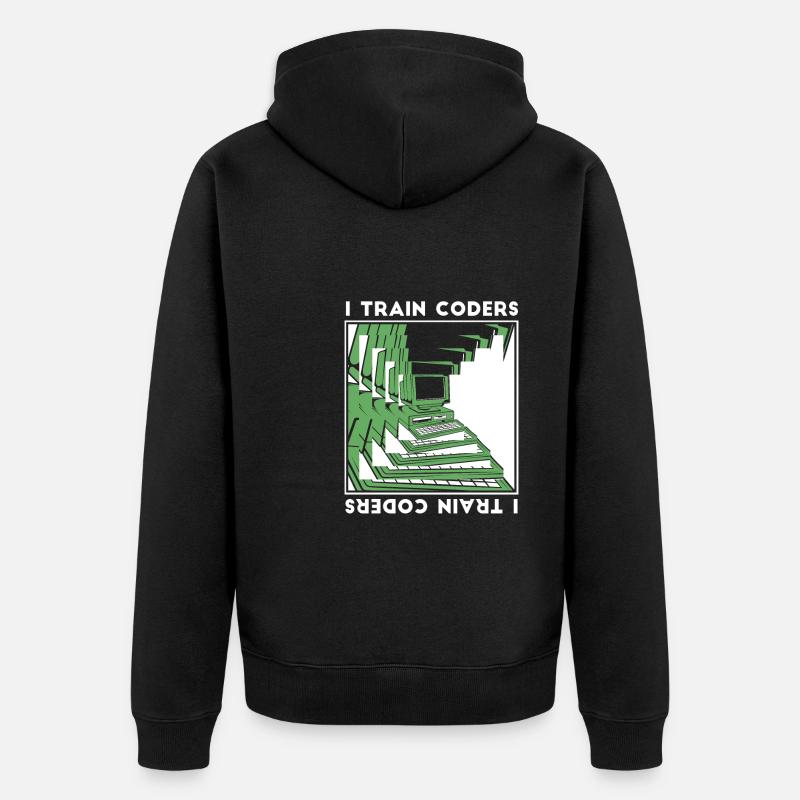 Entwickler Coder Programmierer Codierer - Unisex Premium Bio Zip Hoodie - Schwarz