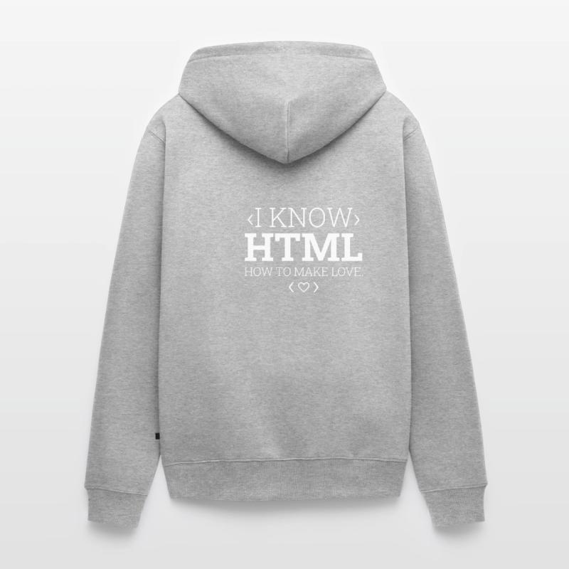 Developer Coder Programmer Html Unisex Premium Organic Zip Hoodie