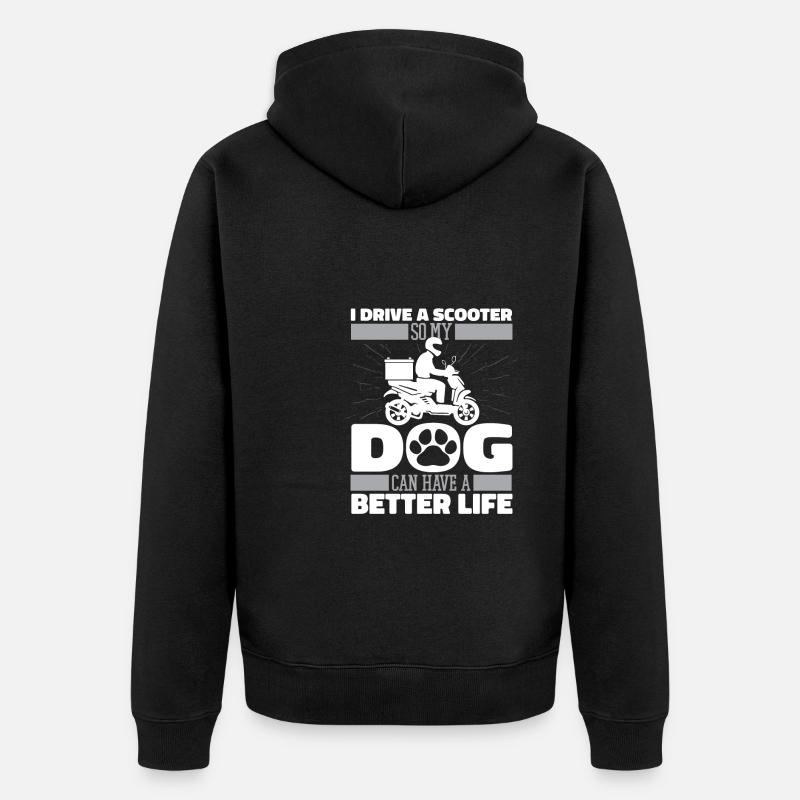 Scooter Chien - Veste à capuche bio Premium Unisexe - noir