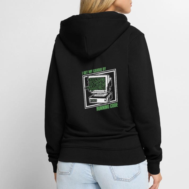 Développeur Coder Programmeur Cœur Veste à capuche bio Premium Unisexe