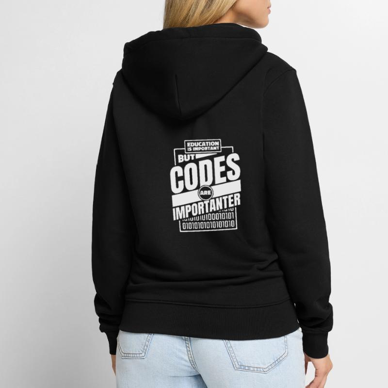 Développeur Coder Programmeur Drôle Veste à capuche bio Premium Unisexe