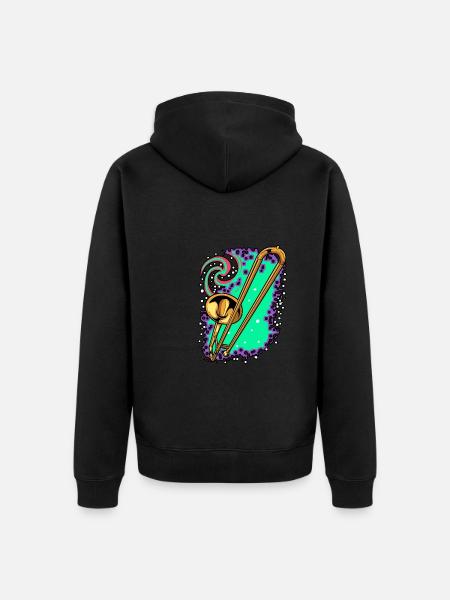 Spielmannszug Trombone Bunt - Unisex Premium Organic Zip Hoodie - black