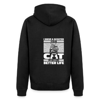 Scooter Cat - Veste à capuche bio Premium Unisexe - noir - Dos - Nico (187cm)