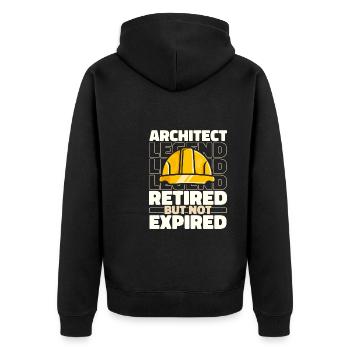 Architecte architecte à la retraite - Veste à capuche bio Premium Unisexe - noir - Dos - Nico (187cm)