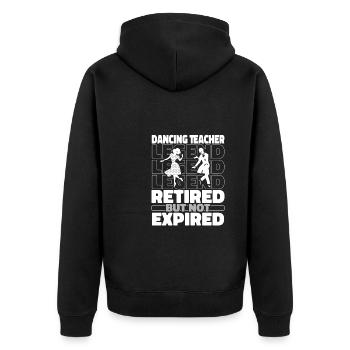 Tanzlehrer Im Ruhestand - Unisex Premium Bio Zip Hoodie - Schwarz - Hinten - Nico (187cm)