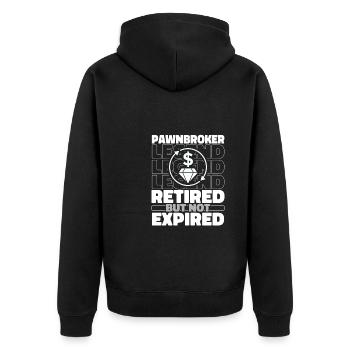 prêteur sur gages à la retraite - Veste à capuche bio Premium Unisexe - noir - Dos - Nico (187cm)