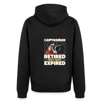 Caméraman à la retraite - Veste à capuche bio Premium Unisexe - noir - Dos - Nico (187cm)