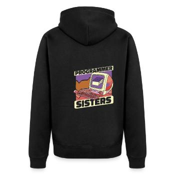 Développeur Coder Programmeur Sœur - Veste à capuche bio Premium Unisexe - noir - Dos - Nico (187cm)