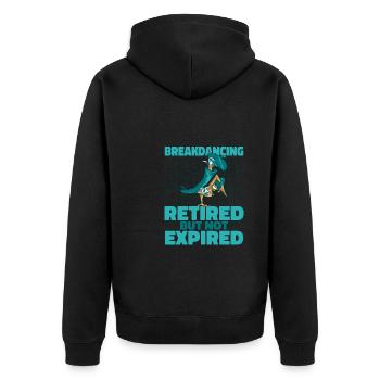 Breakdance Breakdancer Breakdancing Pensioner - Unisex Premium Organic Zip Hoodie - black - Back - Nico (187cm)