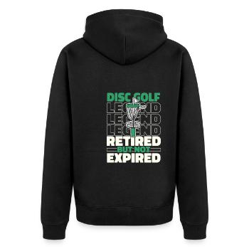 Frisbee Golf Disc Golf Retiré - Veste à capuche bio Premium Unisexe - noir - Dos - Nico (187cm)
