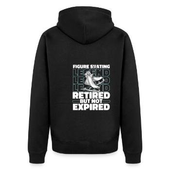 Figure skating Retired figure skater - Unisex Premium Organic Zip Hoodie - black - Back - Nico (187cm)