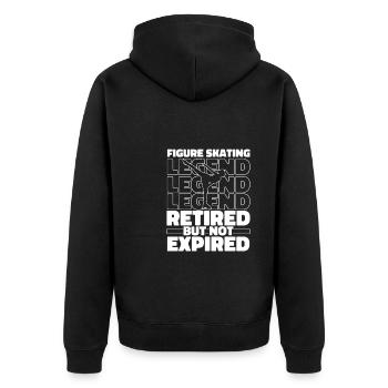 Figure skating Figure skater Retired - Unisex Premium Organic Zip Hoodie - black - Back - Nico (187cm)