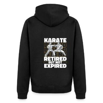 Karaté à la retraite - Veste à capuche bio Premium Unisexe - noir - Dos - Nico (187cm)