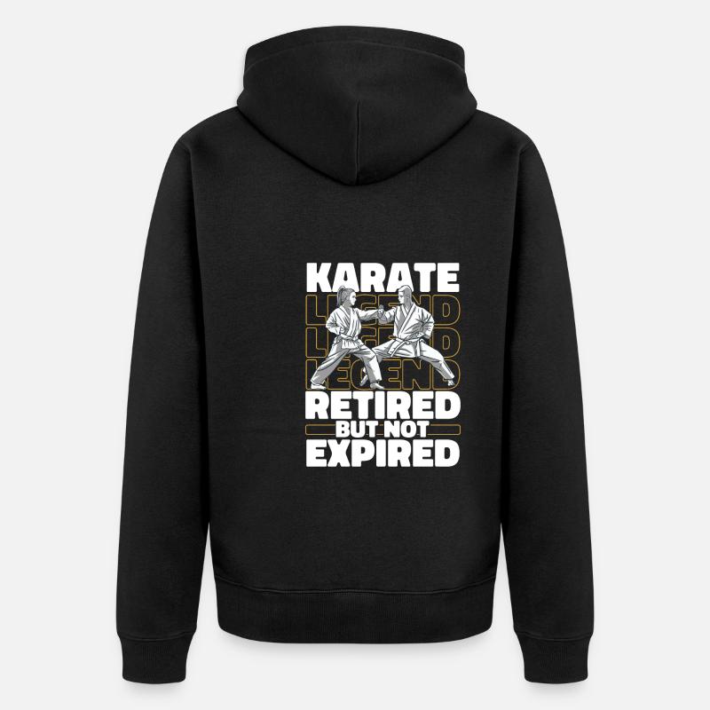 Karaté à la retraite - Veste à capuche bio Premium Unisexe - noir
