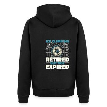 Escalade sur glace à la retraite - Veste à capuche bio Premium Unisexe - noir - Dos - Nico (187cm)