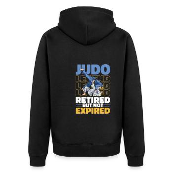 Retraités Judoka - Veste à capuche bio Premium Unisexe - noir - Dos - Nico (187cm)