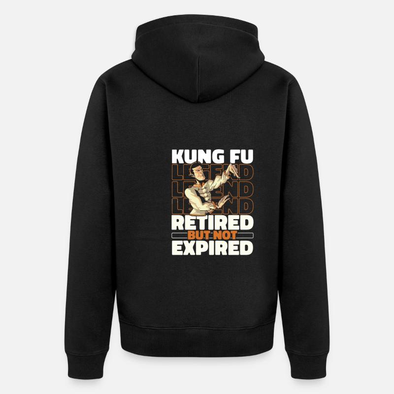Kung Fu à la retraite - Veste à capuche bio Premium Unisexe - noir