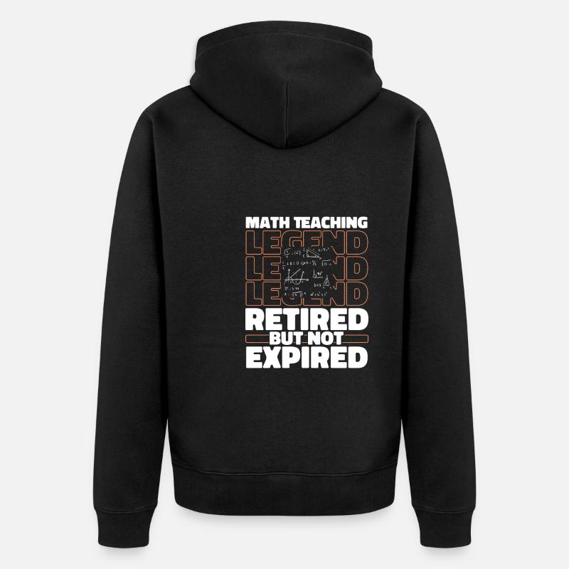 Retraité Math Mathématiques - Veste à capuche bio Premium Unisexe - noir