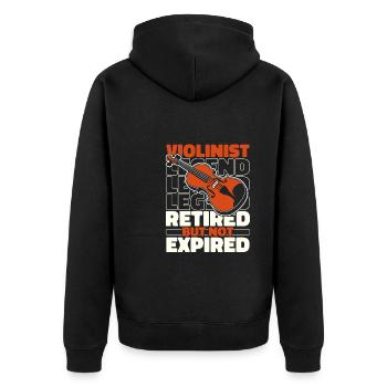 Violon Violon Retiré - Veste à capuche bio Premium Unisexe - noir - Dos - Nico (187cm)