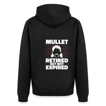 Vokuhila Retraité - Veste à capuche bio Premium Unisexe - noir - Dos - Nico (187cm)