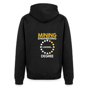 Engineer Witzig Mining Engineer - Unisex Premium Organic Zip Hoodie - black - Back - Nico (187cm)