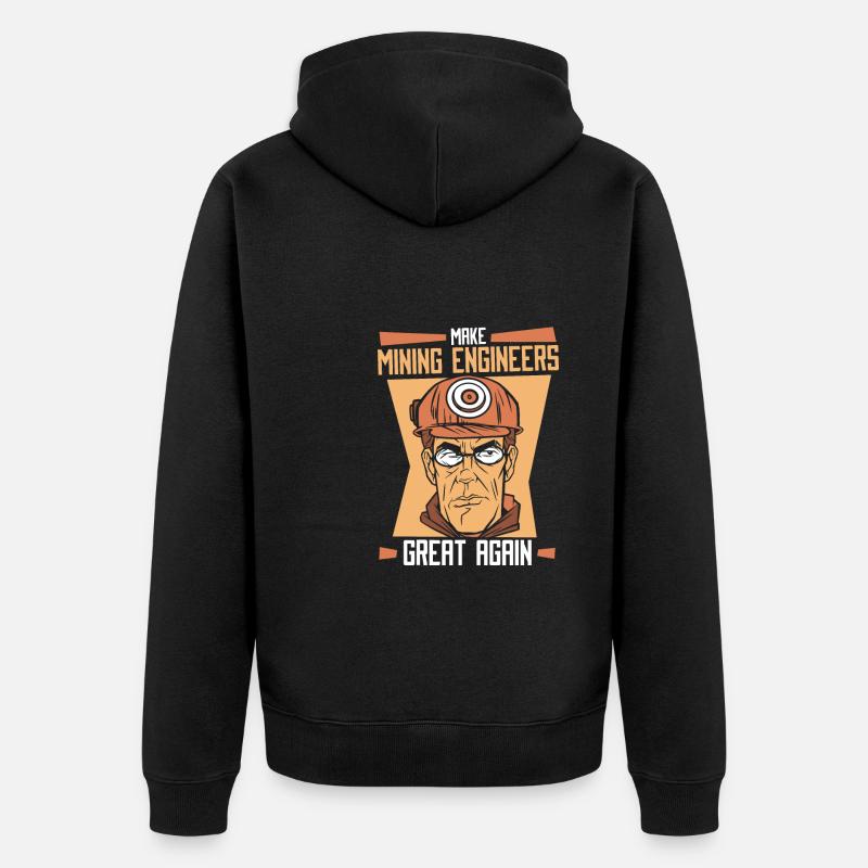 Ingénieur Super Ingénieur Minier - Veste à capuche bio Premium Unisexe - noir