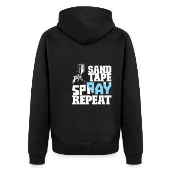 Painter varnisher spraying - Unisex Premium Organic Zip Hoodie - black - Back - Nico (187cm)