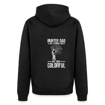 Peintre Papa Vernisseur - Veste à capuche bio Premium Unisexe - noir - Dos - Nico (187cm)