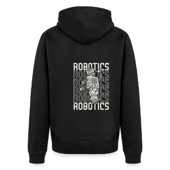 Robotics Ai Robot Mechanics Robotics - Unisex Premium Organic Zip Hoodie - black - Back - Nico (187cm)