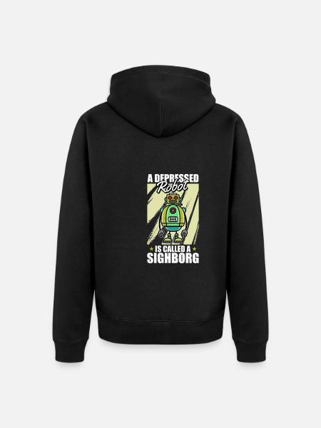 Robotics Ai Robot Funny - Unisex Premium Organic Zip Hoodie - black