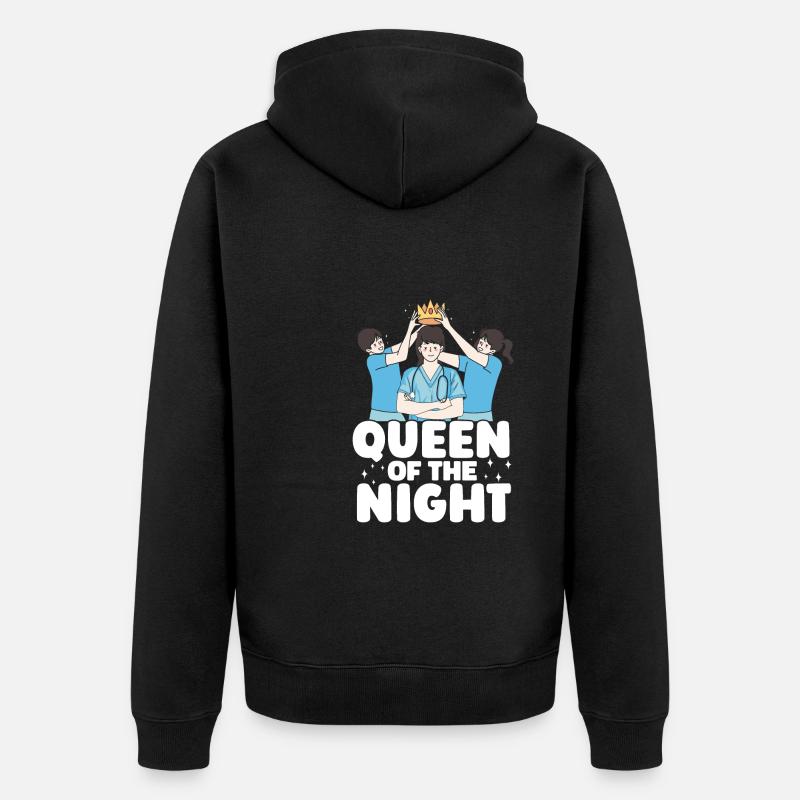 Infirmière de nuit - Veste à capuche bio Premium Unisexe - noir