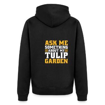 Tulipes Drôles de tulipes - Veste à capuche bio Premium Unisexe - noir - Dos - Nico (187cm)