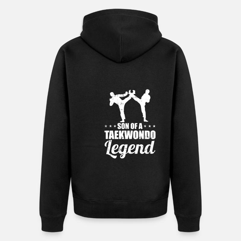Taekwondo Père Taekwondo - Veste à capuche bio Premium Unisexe - noir