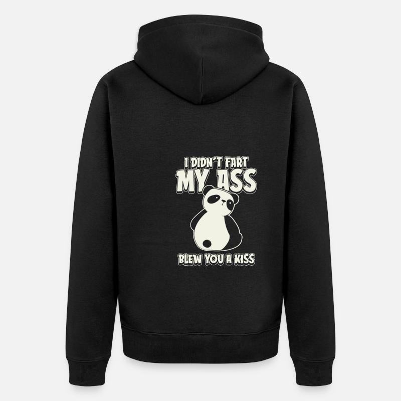 Panda panda géant - Veste à capuche bio Premium Unisexe - noir