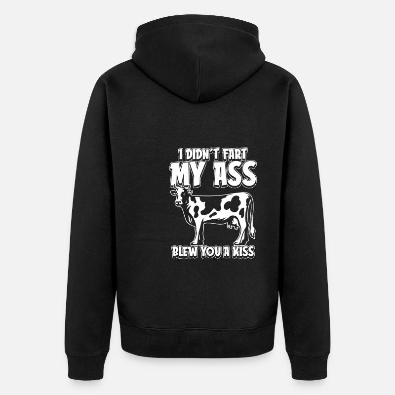 Élevage de vaches - Veste à capuche bio Premium Unisexe - noir