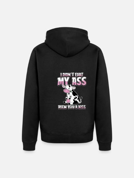 Élevage de vaches - Veste à capuche bio Premium Unisexe - noir